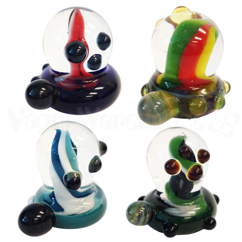 SSV Marble Knobs glass marble knob, vaporizer knob, silver surfer, da buddha