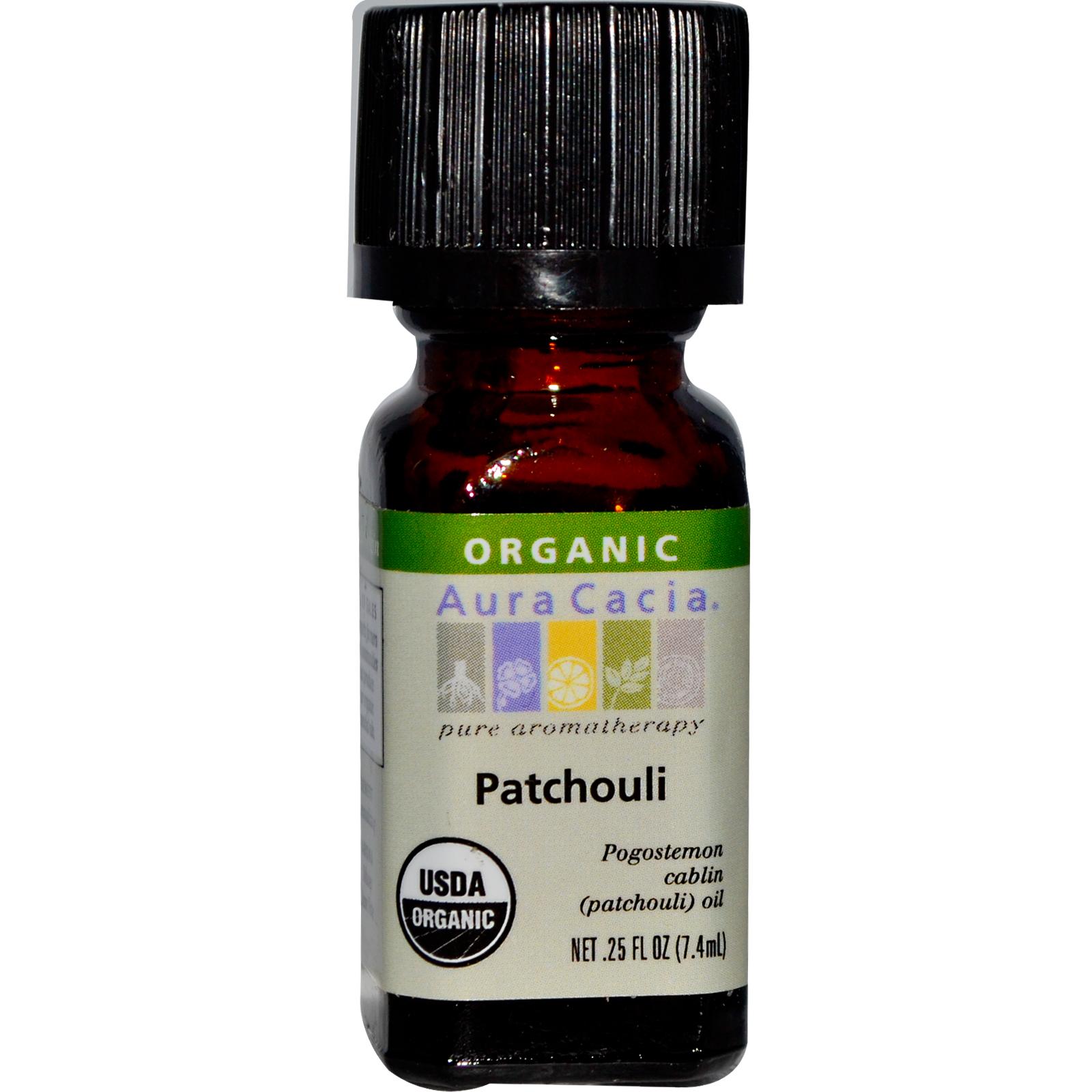 Aura Cacia Patchouli Essential Oil  - 0.25 fl. oz. - Certified Organic
