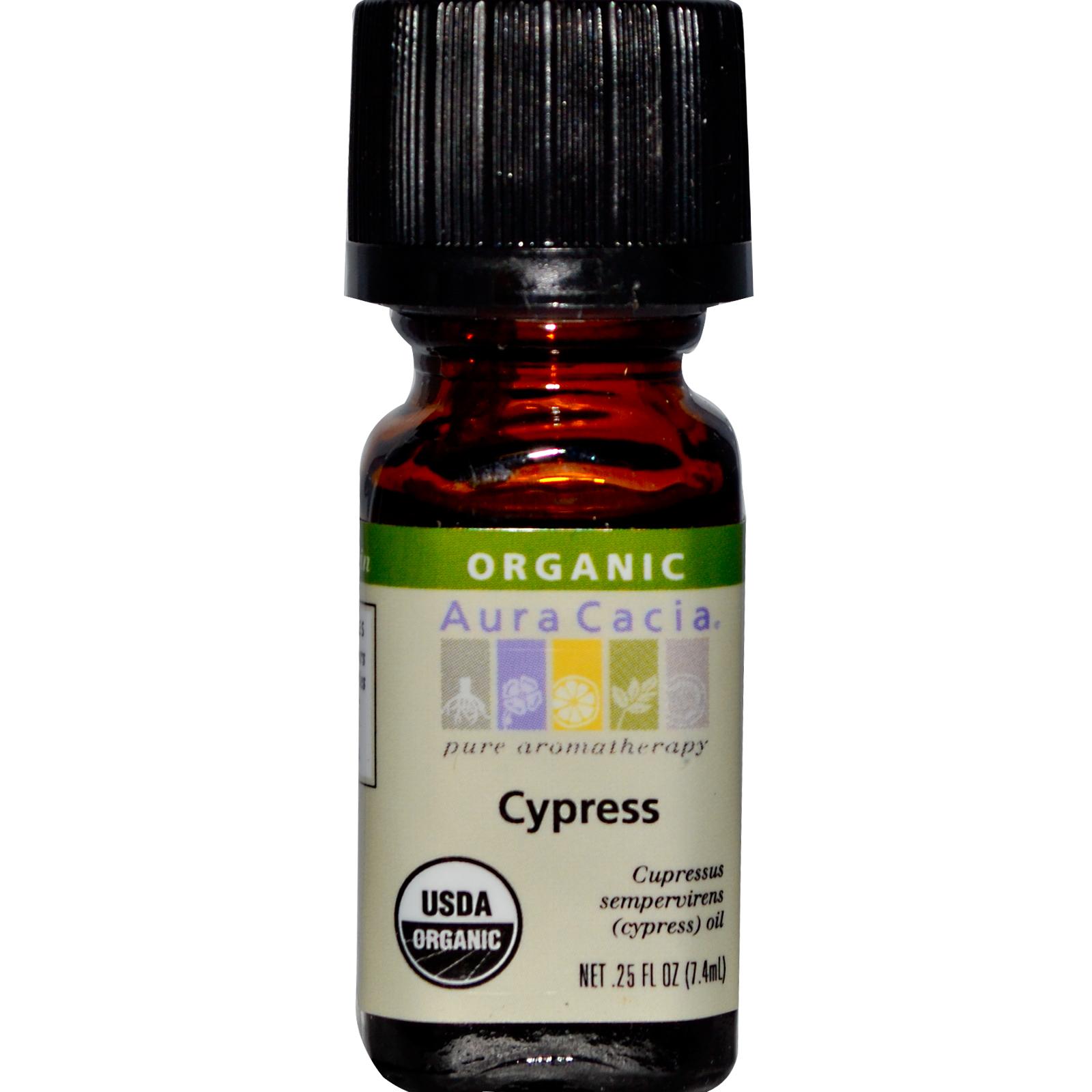 Aura Cacia Organic Cypress Essential Oil 0.25 fl. oz.  peppermint essential oil