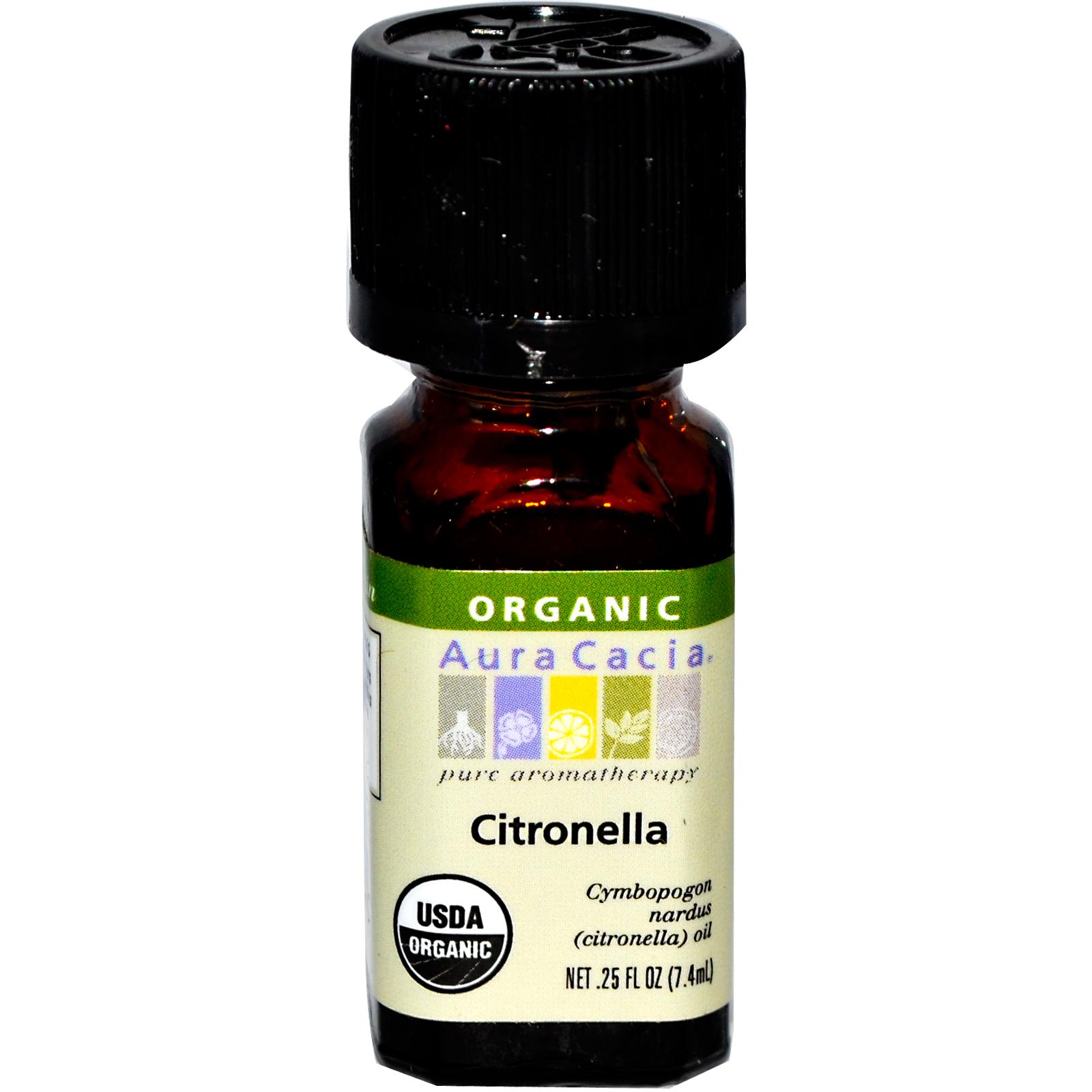 Aura Cacia Citronella Essential Oil - 0.25 fl. oz. - Certified Organic